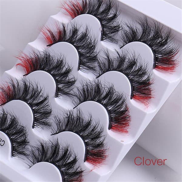 Farvede Vipper Fluffy Mink Vipper CLOVER CLOVER Clover
