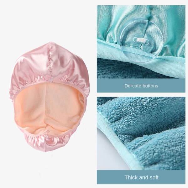 Simulerad Siden Hårhandduk Korall Sammet Hårhandduk ROSA pink
