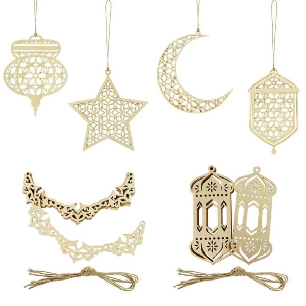 3/10 stk. Mubarak Hængende Vedhæng Eid Mubarak Dekoration D-10PCS