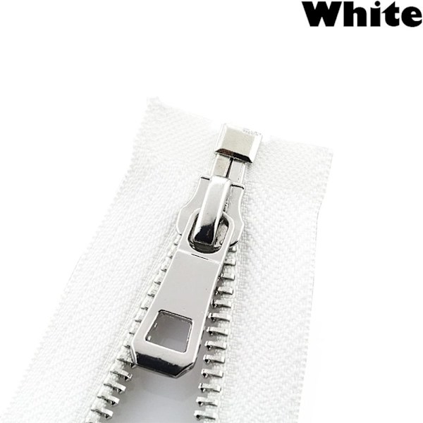 5# Blixtlås Autolås VIT white