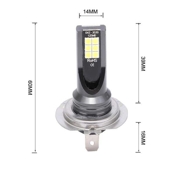 2 stk. Bilfrontlyspærer Kjørelys H7 H7 H7
