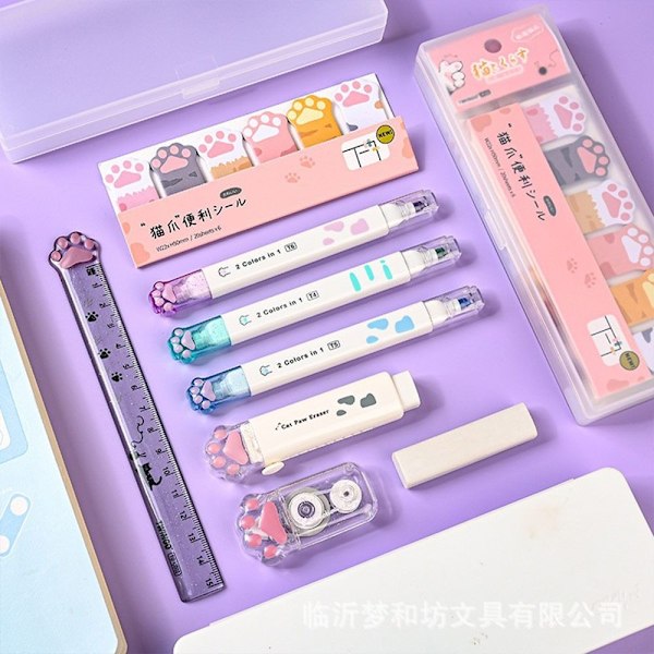9/10 STK skrivesaker sett Memo Pad HVIT 9 STK/SETT-02 9 STK/SETT-02 White 9PCS/Set-02-9PCS/Set-02