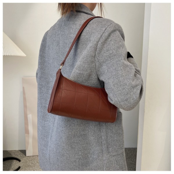 PU Läderväska Retro Läder Axelväska KHAKI Khaki