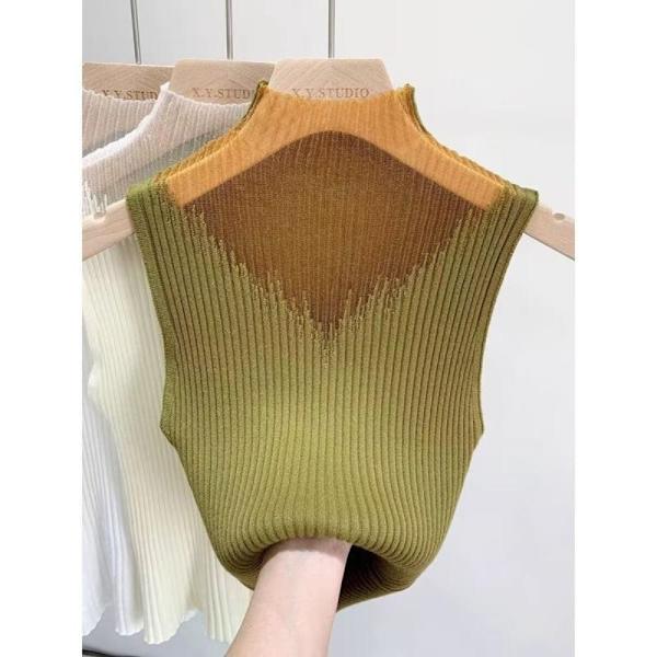 Mesh neulottu yläpääntieliivi KHAKI Khaki
