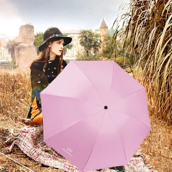 Automatisk paraply parasol SORT Black