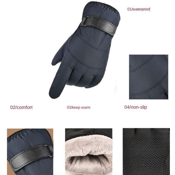 Motorcykelhandsker Skihandsker SORT Black