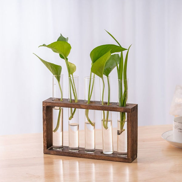 Hydroponic Plants Container Hydroponic Wood Frame BROWN 5 TUBE brown 5 tube-5 tube