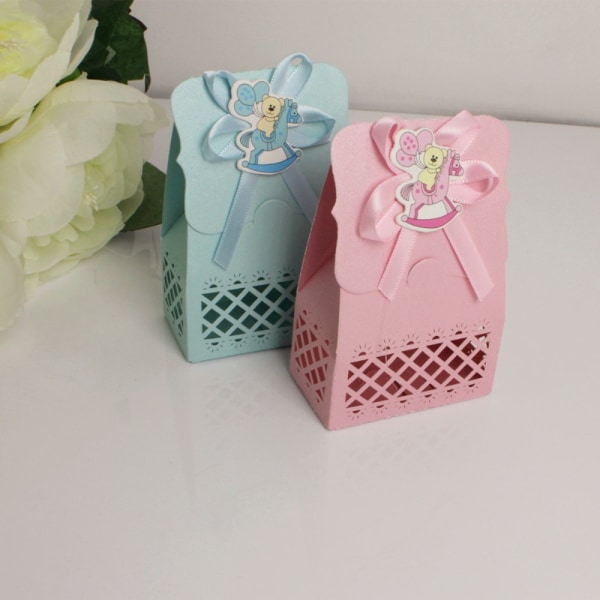 12st/lot Candy Box Wedding Favor Box C-BLÅ C-BLÅ C-Blue