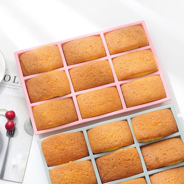 Rektangel Brownie Pan Tårta Bakpanna ROSA Pink