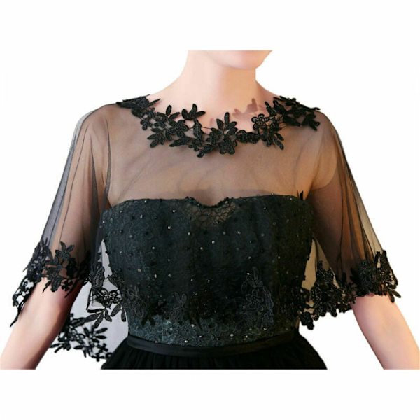 Lace Shawl Wedding Cape WINE RED wine red