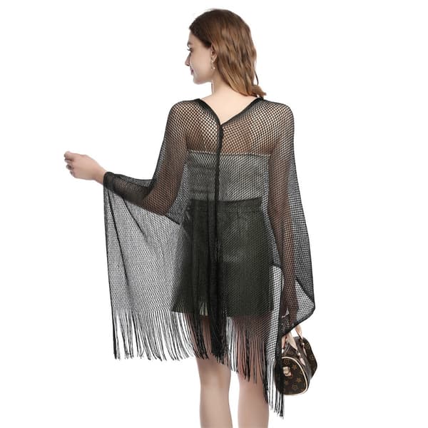 Hul dusk sjal temperament cardigan GRÅ Grey
