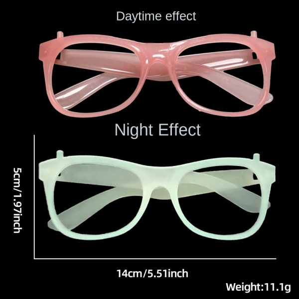 5kpl Luminous Glasses Glow Glasses LIGHT PINK SQUARE SQUARE light pink square-square