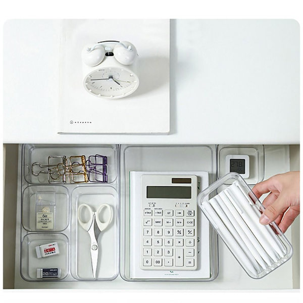 1 stk Skrivebord Opbevaring Organizer Makeup Organizer Box L L L