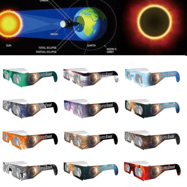 Solar Eclipse lasit Eclipse katselulasit 6 kpl 6 kpl 6pcs