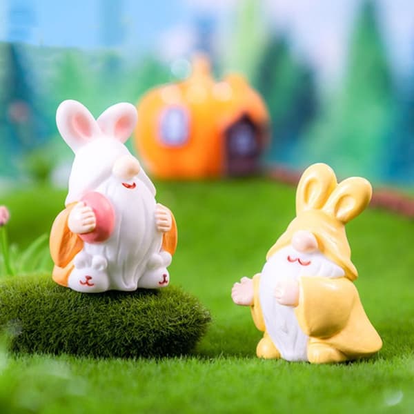 Mini Påskdvärgar Figurin Miniatyr Prydnadssaker 4 4 4