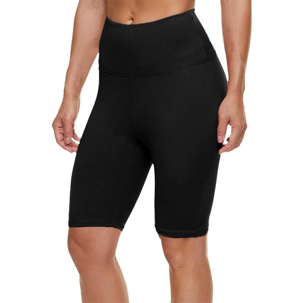 Højtaljede Sportsshorts SORT L Black L