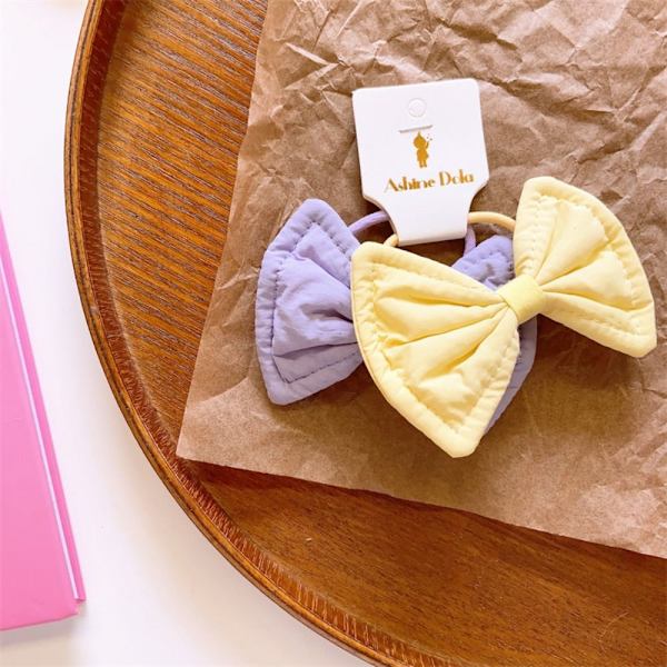 2 kpl/ set Bowknot Hair Rope Elastic Hair Band CC C