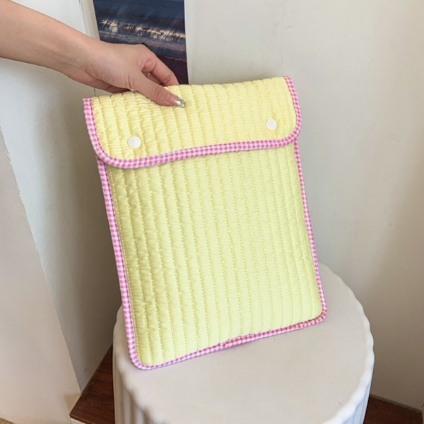 Broderi nettbrett Veske Laptop Liner Bag GUL L Yellow L