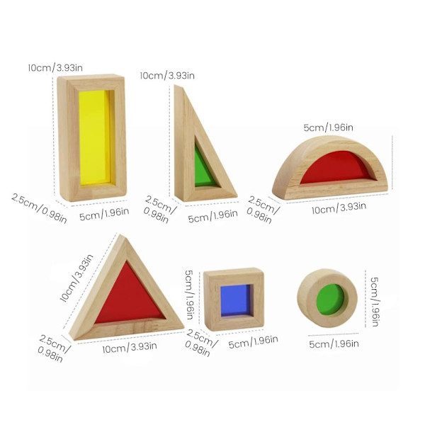 Baby Blocks Rainbow Sensory Blocks Set Rakennuslelu