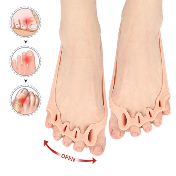 Fem hullers tåsplitter Relief Massage Front Palm HUD HUD Skin