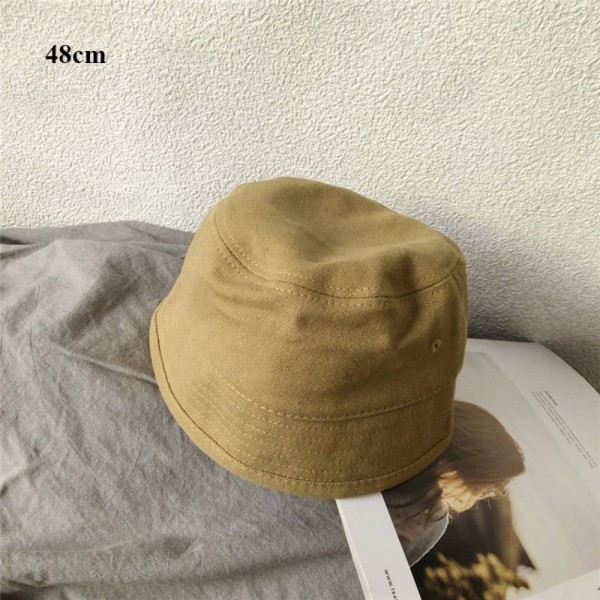 Bomuldsbøttehatte Dame Sommerhat KHAKI 48CM Khaki 48cm