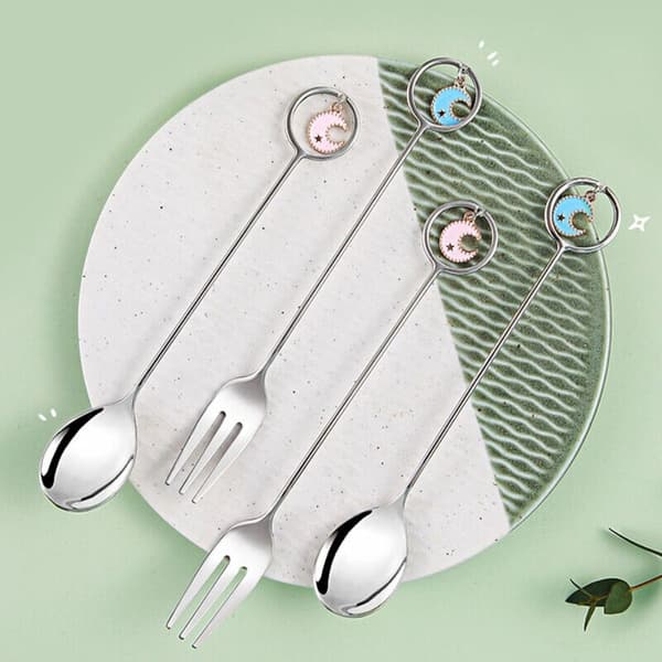 Stjerne Måne Skje Gaffel Dessertkake Skje FORK-2 FORK-2 fork-2