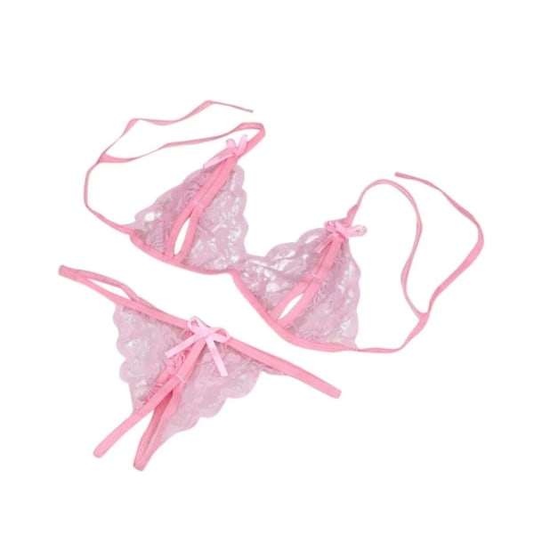 Underkläder Full Set Öppen gren G-String ROSA Pink