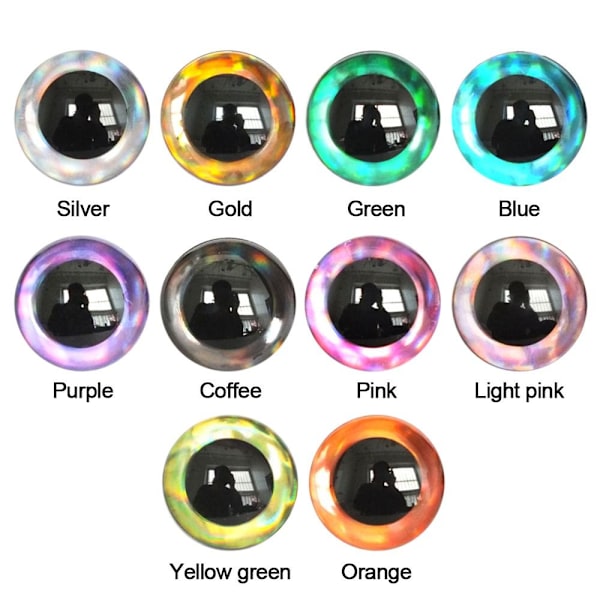 20 stk/10 par Eyes Crafts Eyes Puppet Crystal Eyes 9MM 9MM 9mm