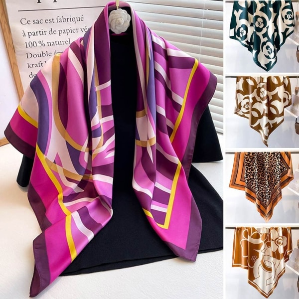 90x90 cm Silk Scarf Strandsjal 1 1 1