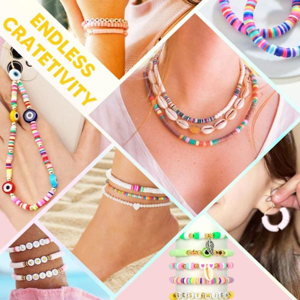 5100 st. Armbandtillverkningssats DIY Konst och hantverk Pärlor Smycken 5100pcs