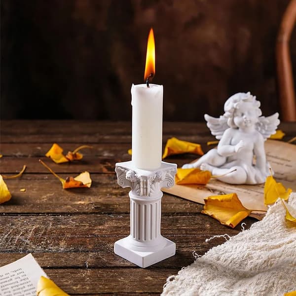 1 stk Romersk Søyle Statuesokkel HVIT HVIT white