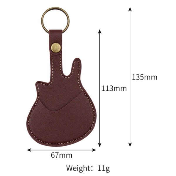 Guitar Pick Holder Plectrum Case Bag VIN RØD Wine Red