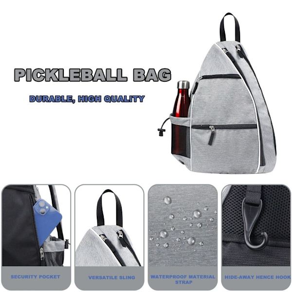 Pickleball Ketsjere Rygsæk Pickleball Paddle Bag SORT Black