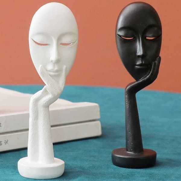 Abstrakt Statuett Figur Skulptur HVIT white