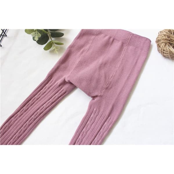 Mesh Kabelstrikk Strømpebukse Rosa S Pink S