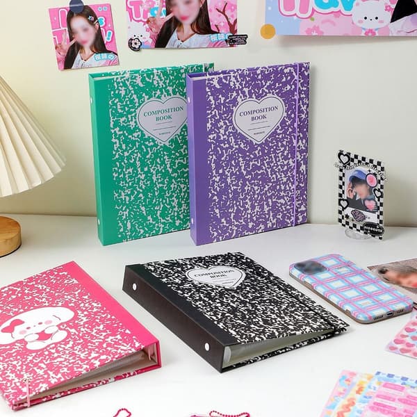 A5 Ringbind Fotoalbum SORT SORT Black