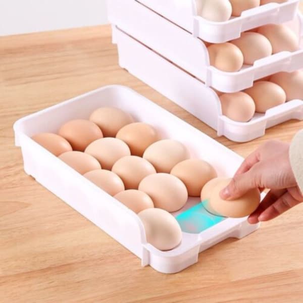 Kjøleskap Eggdispenser Eggholder Eggoppbevaringsboks