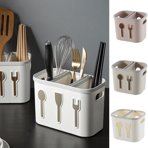 Spisepinne Fat Spisepinnebur BEIGE 3 RETTER 3 RITTER Beige 3 Grids-3 Grids
