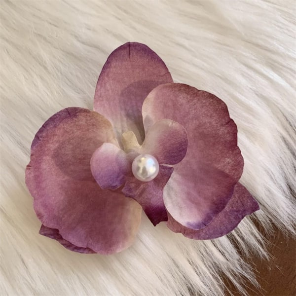 Phalaenopsis Flower Hairpin Side Duckbill Clip PINK pink