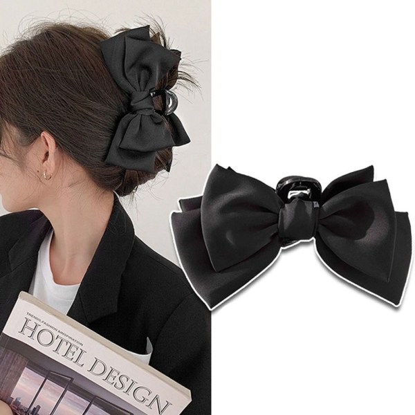 Bowknot Hair Claw Bow Hiusklipsit VALKOINEN white