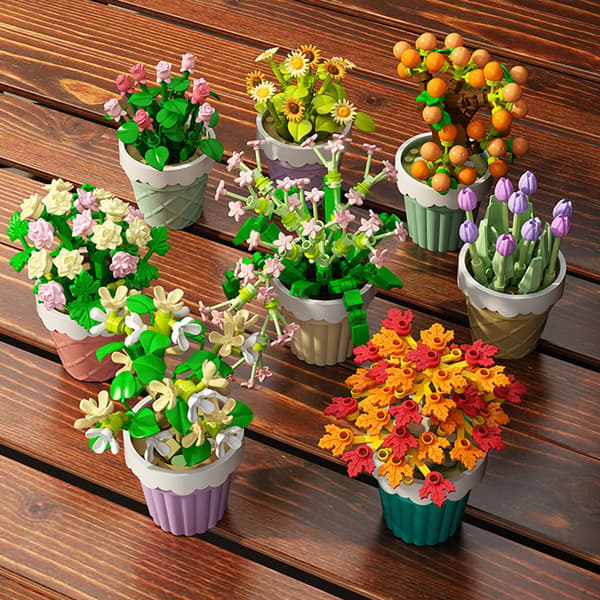 Block Flower Krukväxt Byggkloss B B B