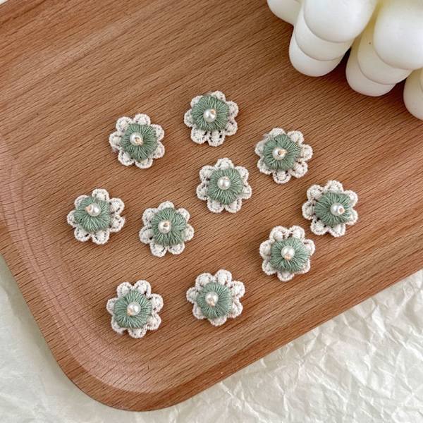 20 stk./parti Lille Flower Patch Broderi Sticker 2 2 2
