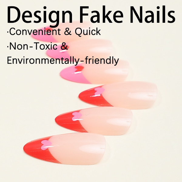Almond False Nail French Fake Nails XR-15 XR-15 XR-15