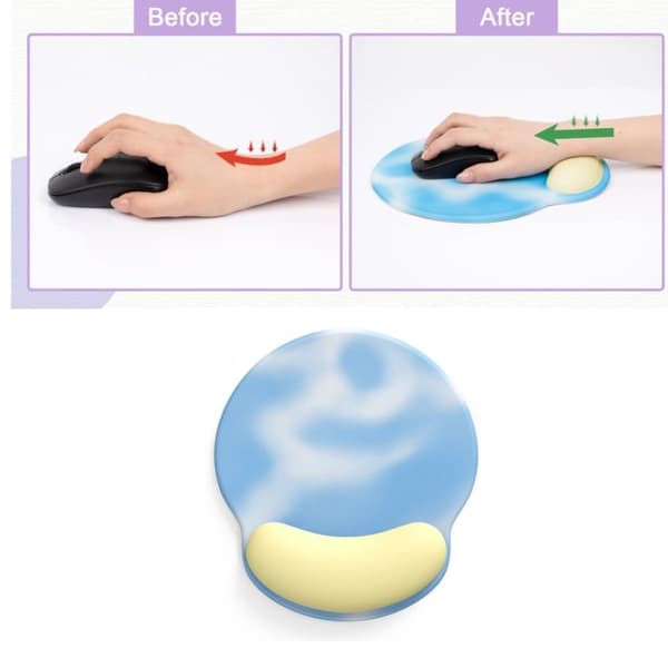 Ergonomisk musematte med håndleddsstøtte
