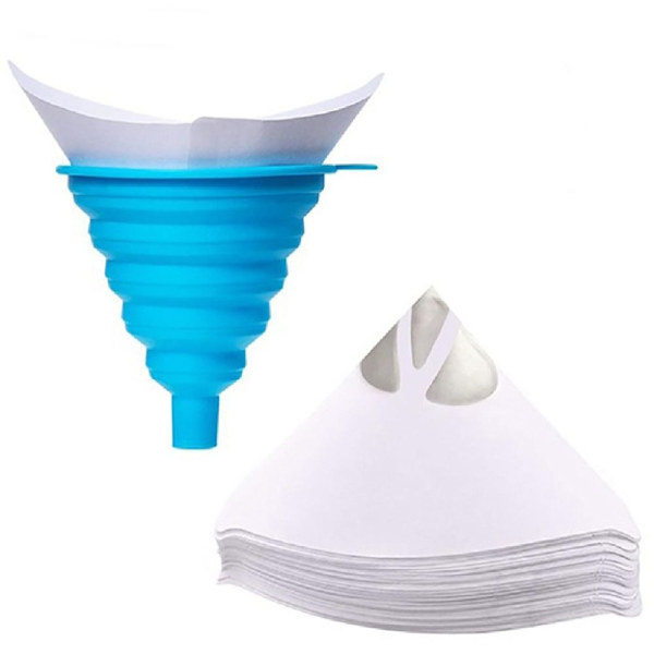 Papirtraktsett Purifying Straining Funnel Folding Silikon