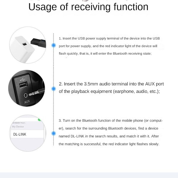 Bluetooth Aux Adapter Bluetooth Audio Mottaker Bil Bluetooth