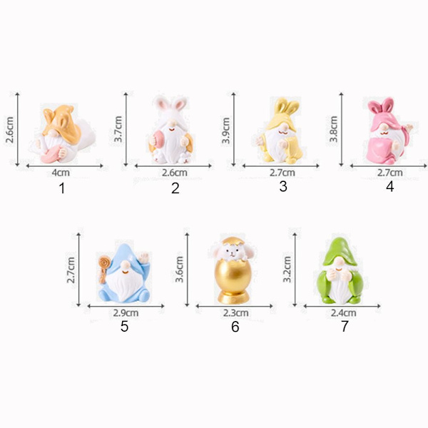 Mini påskedværge figur Miniature nips 1 1 1