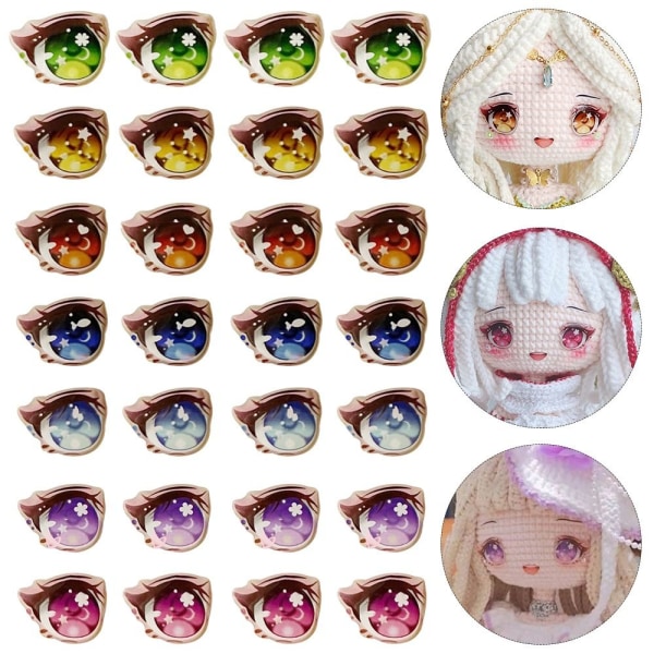 Cartoon Eyes Stickers Anime Figurine Doll 8MM 8MM 8mm