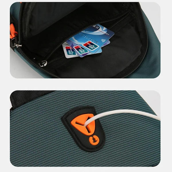 Brysttaske Messenger Bag BLÅ Blue