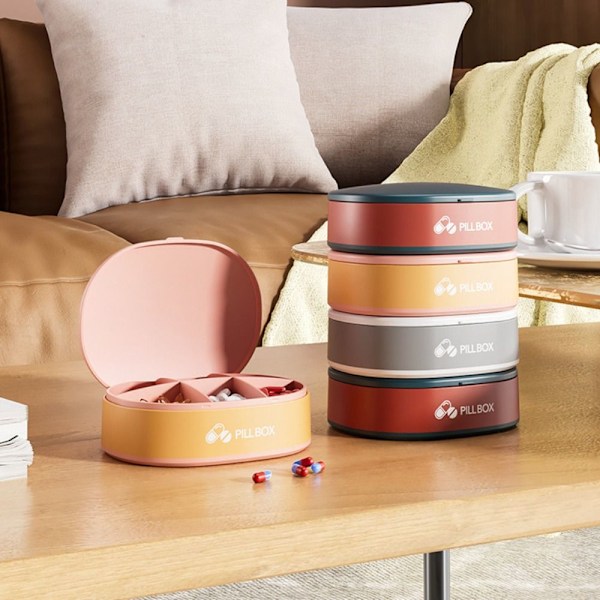 Pill Box Pill Dispenser Box BLÅ Blue